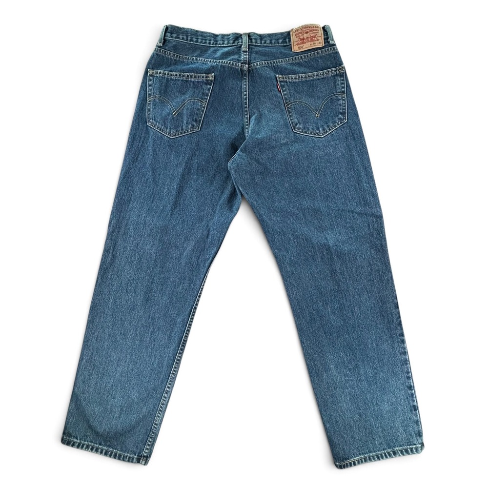 Levis 550 Mens Jeans 36x30 Relaxed Fit Medium Wash Blue 100% Cotton Denim - Picture 5 of 8